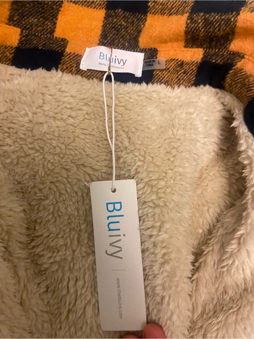Lauriebelles Yellow and Navy Plaid Shacket - Picture 7 of 7
